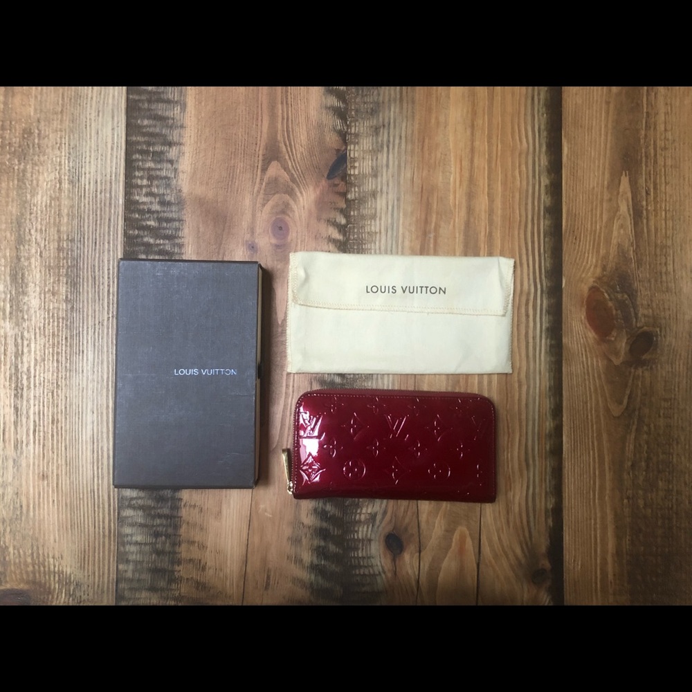 Louis Vuitton Red Leather Wallet
